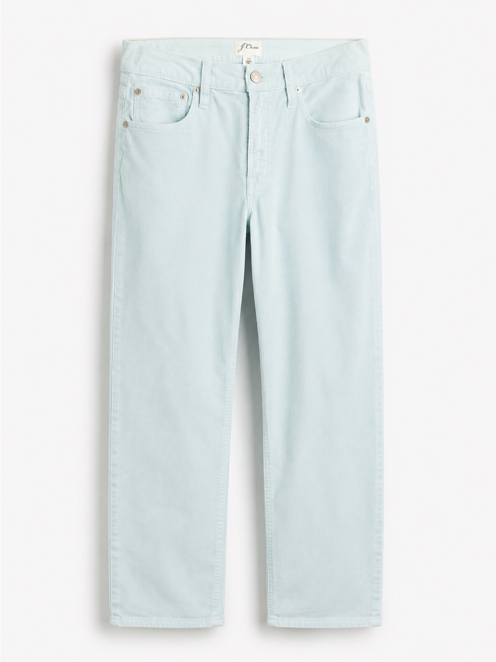 J.Crew Mint Green Corduroy Straight Leg Pants Size 27
